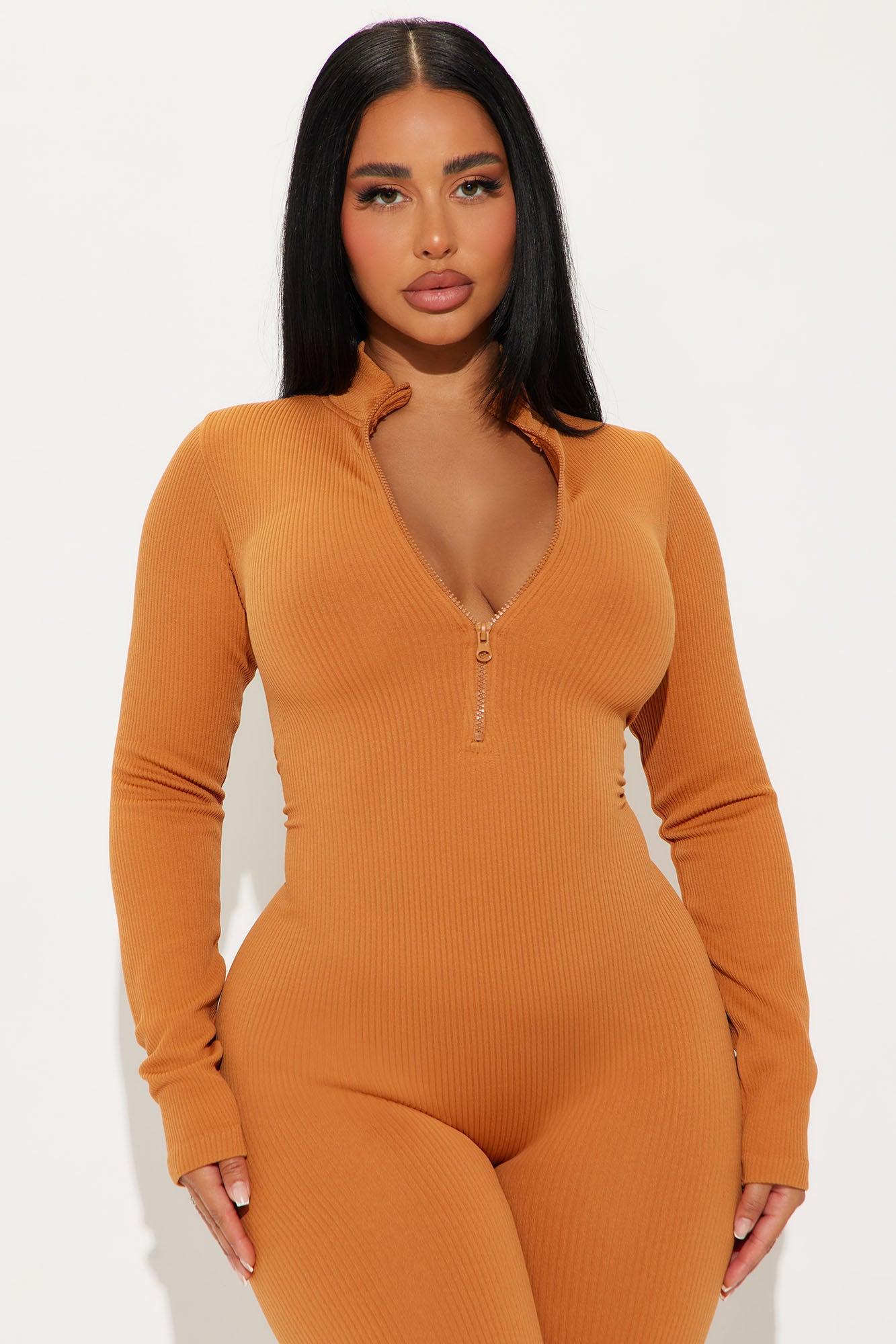 Chloe Seamless Jumpsuit - Camel Product Image