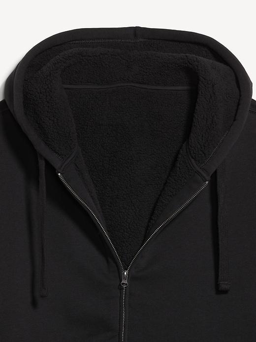 Sherpa-Lined Zip Hoodie Product Image