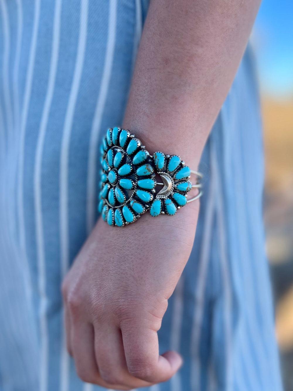 Tala Navajo Turquoise Sterling Silver Cuff Bracelet Product Image