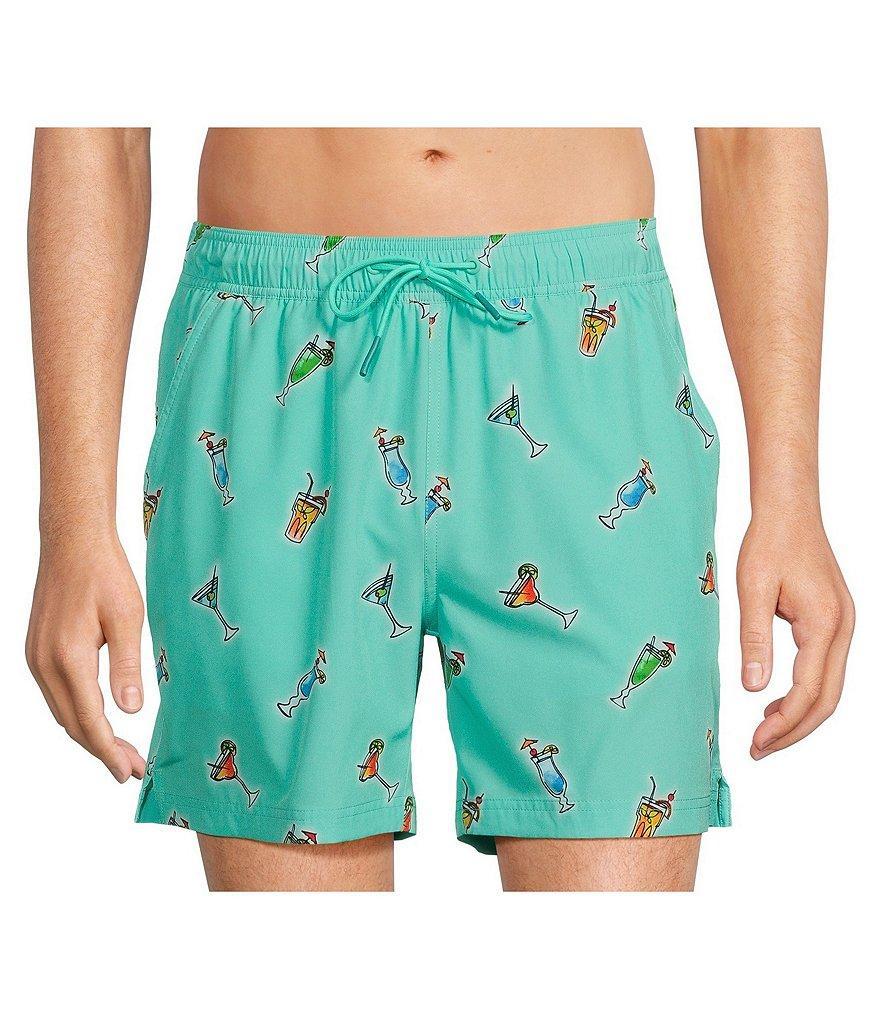 Caribbean Summer Drinks 6#double; Inseam Swim Trunks Product Image