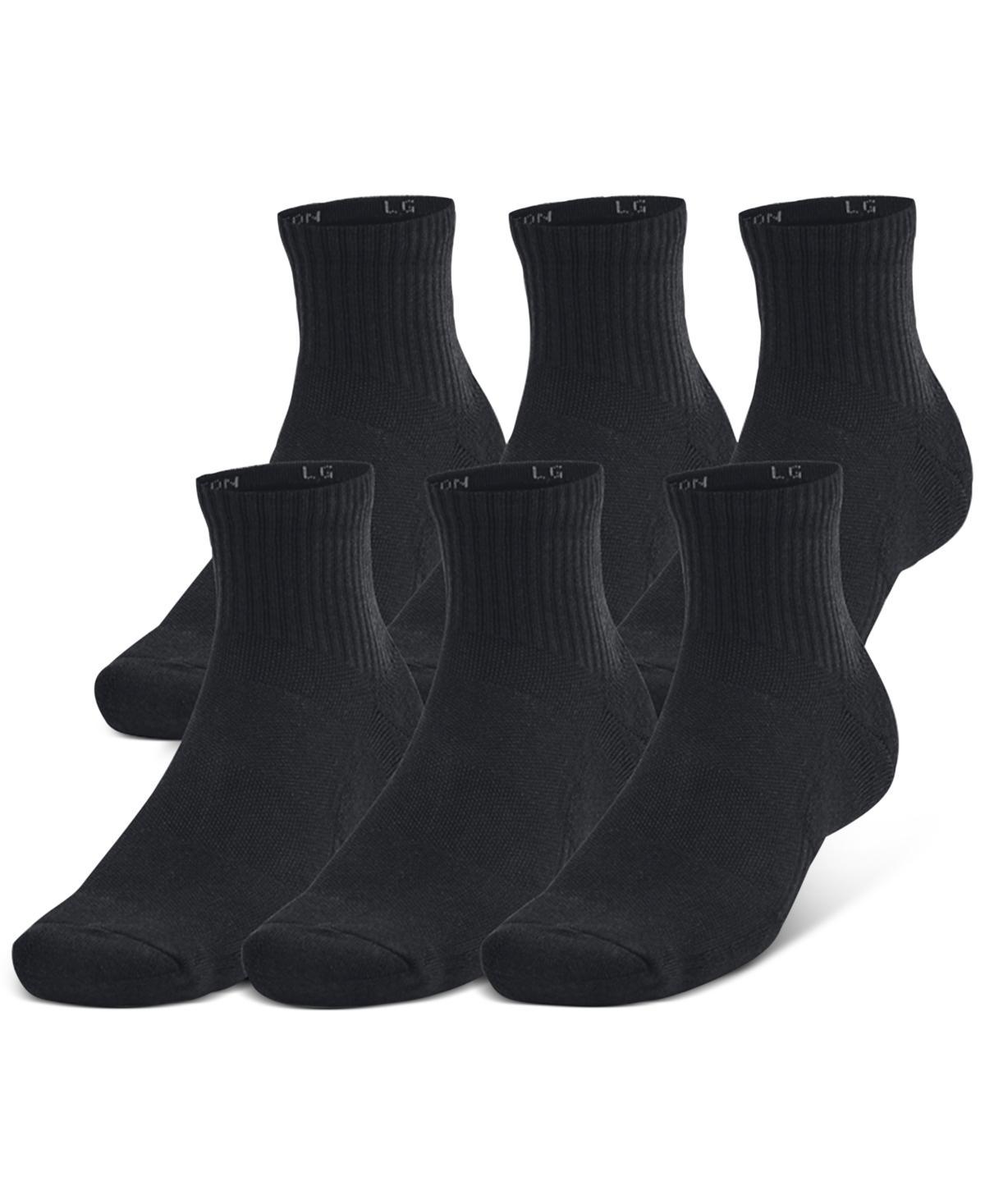 Under Armour 6-Pack Training Cotton Quarter Socks, Womens Product Image