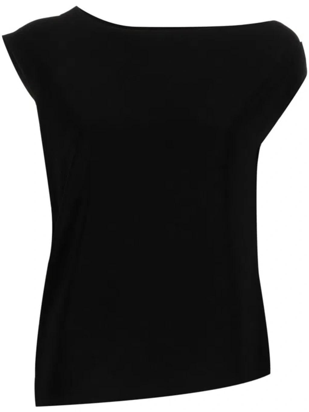 NORMA KAMALI Asymmetric Sleeveless Top In Black product image