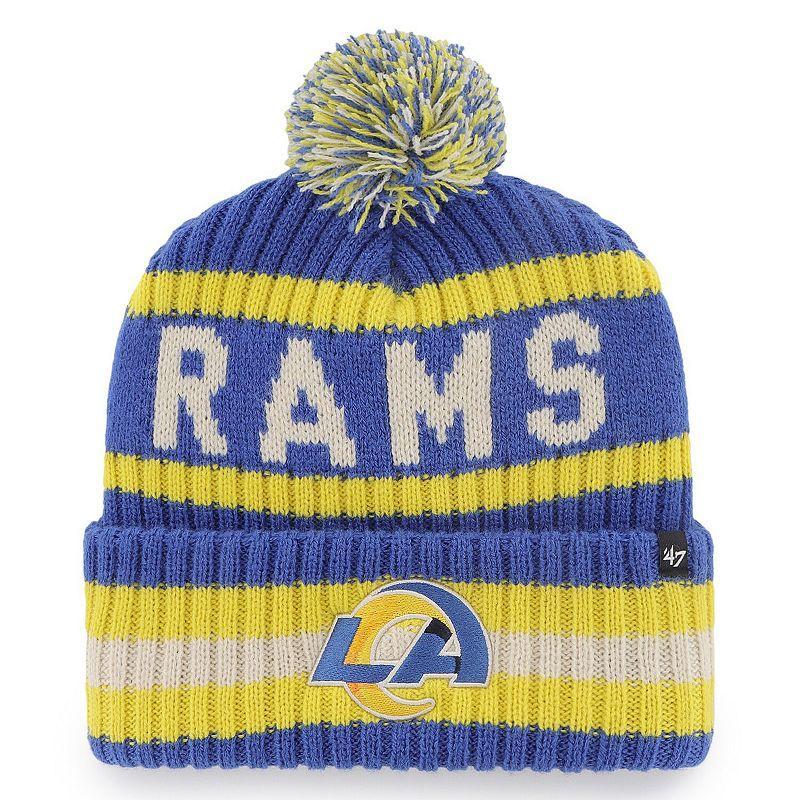 Mens 47 Royal Los Angeles Rams Bering Cuffed Knit Hat with Pom Product Image