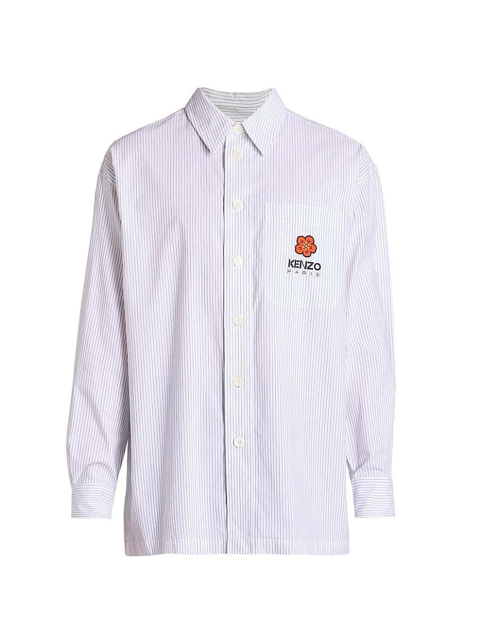 Mens Boke Flower Crest Long-Sleeve Striped Shirt Product Image