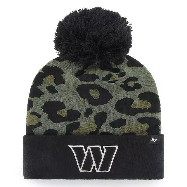 Womens 47 Green/Black Washington Commanders Bagheera Cuffed Knit Hat with Pom Product Image