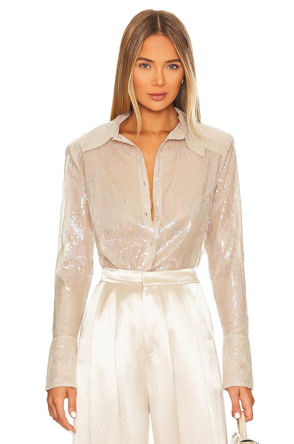 Tiffany Sequin Button Down Blouse NONchalant Label Product Image