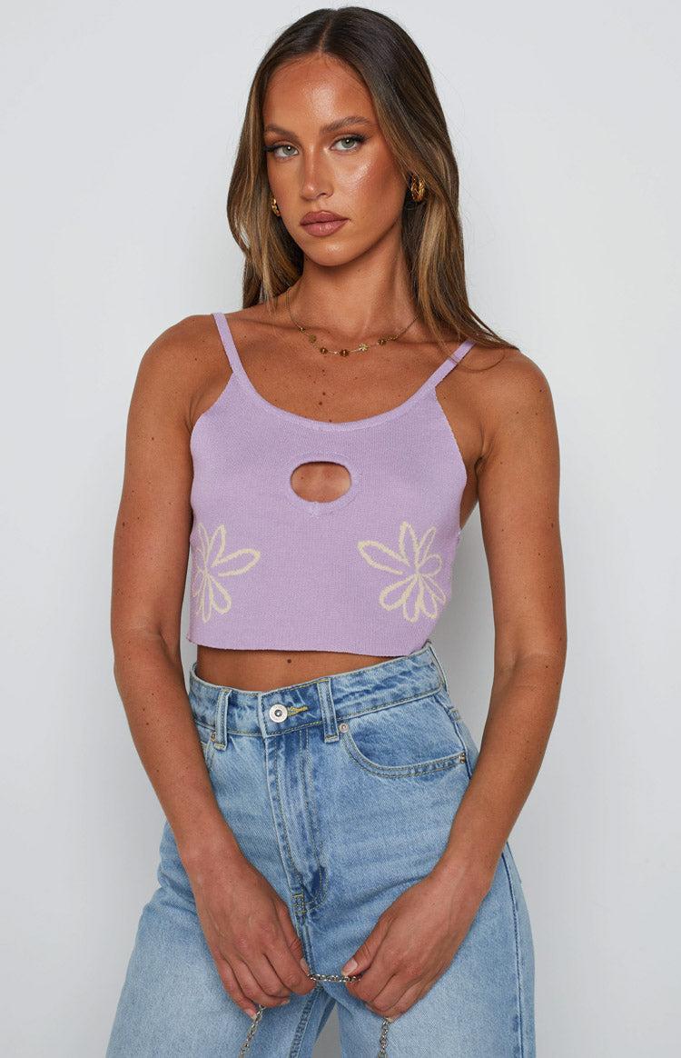 Yancey Purple Cut Out Top product image