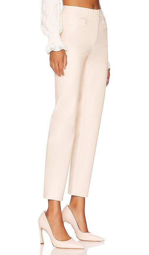 Womens Stella Faux Leather Slim-Fit Pants - Ecru - Size 27 Product Image