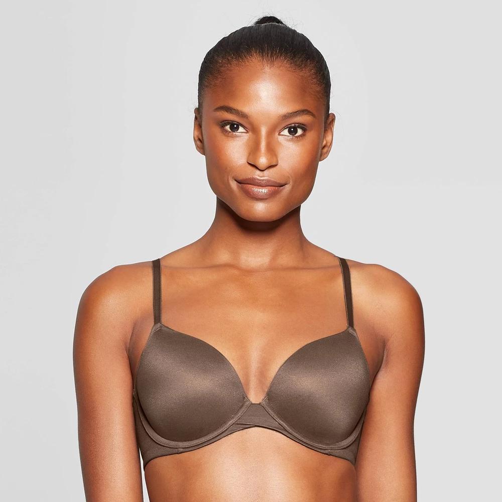 Womens Icon Full Coverage Lightly Lined T-Shirt Bra - Auden Cocoa 32C Product Image