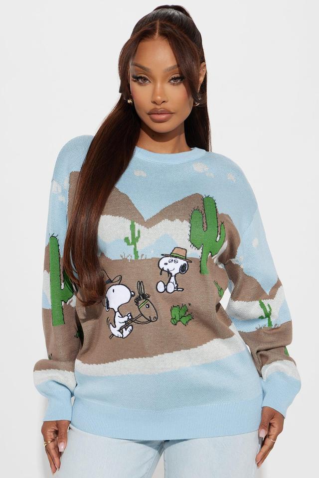 Desert Snoopy Sweater - Blue/combo Product Image