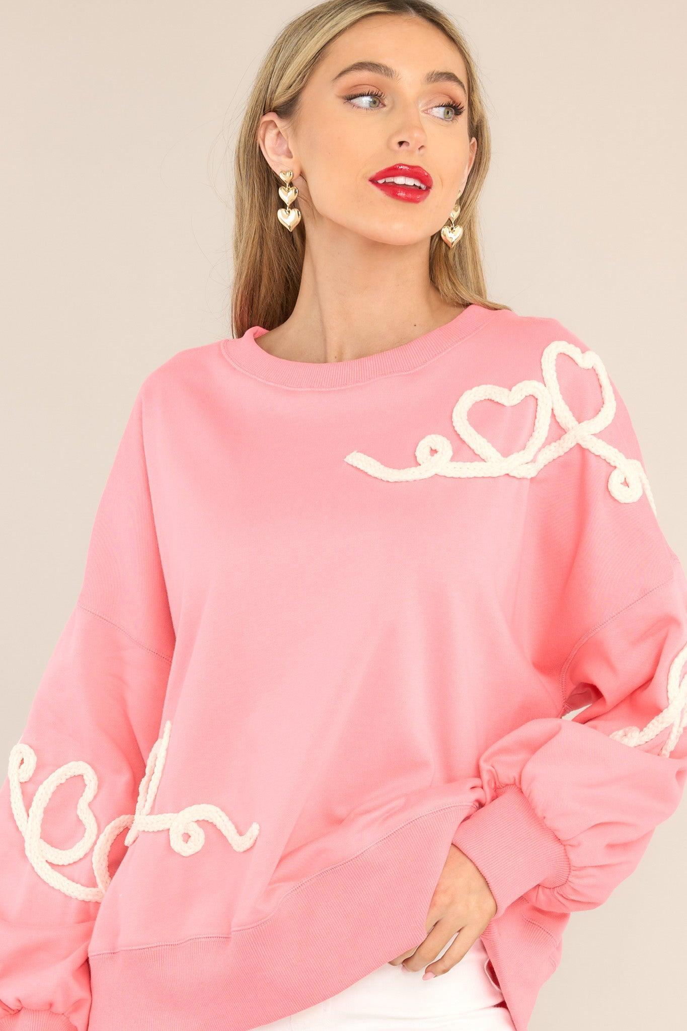 You're Mine Pink Sweatshirt Product Image