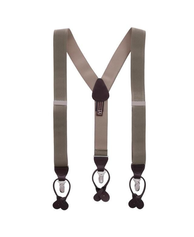 Trafalgar Mens Classic Solid Color 38mm Convertible Suspenders Product Image