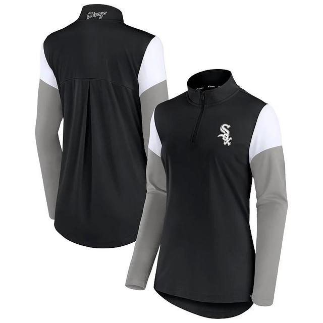 Womens Fanatics Branded /Gray Chicago White Sox Authentic Fleece Quarter-Zip Jacket Product Image