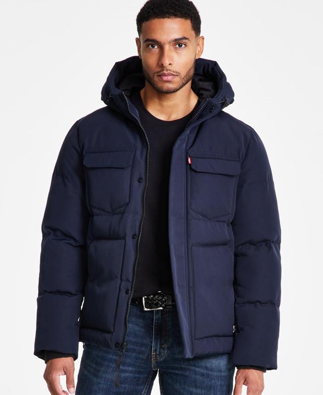 Levis Mens Quilted Hooded Puffer Jacket Product Image