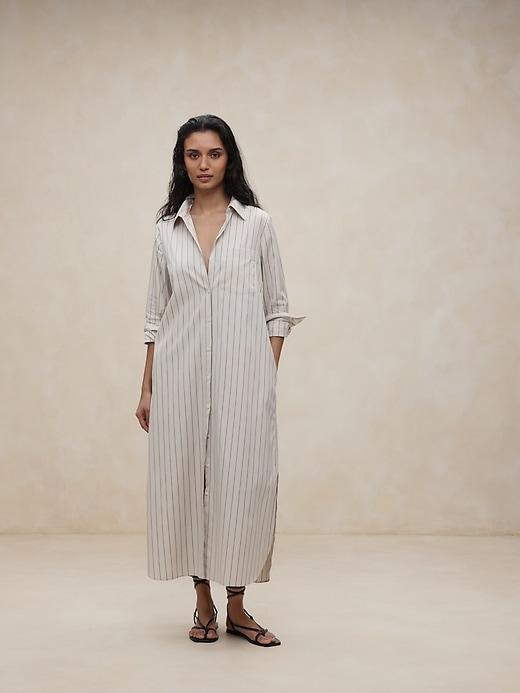 Poplin Maxi Shirtdress Product Image