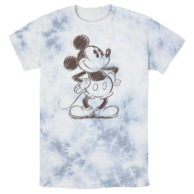 Mens Disney Mickey Mouse Pencil Sketch Original Wash Tee Multicolor Product Image