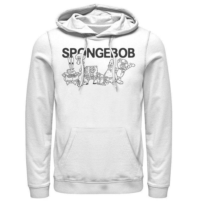 Mens SpongeBob Group Shot Outlines Hoodie Product Image