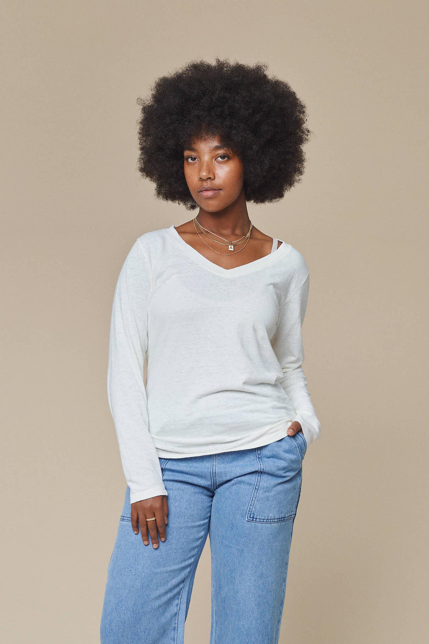 Finch Long Sleeve V-neck Female Product Image