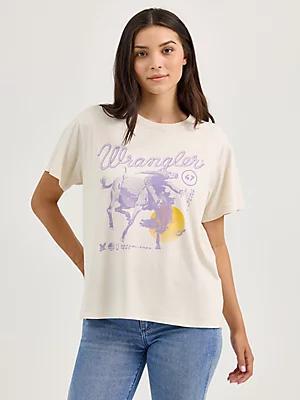 Women's Bucking Bronco Girlfriend Tee | Women's TOPS | Wrangler® Product Image