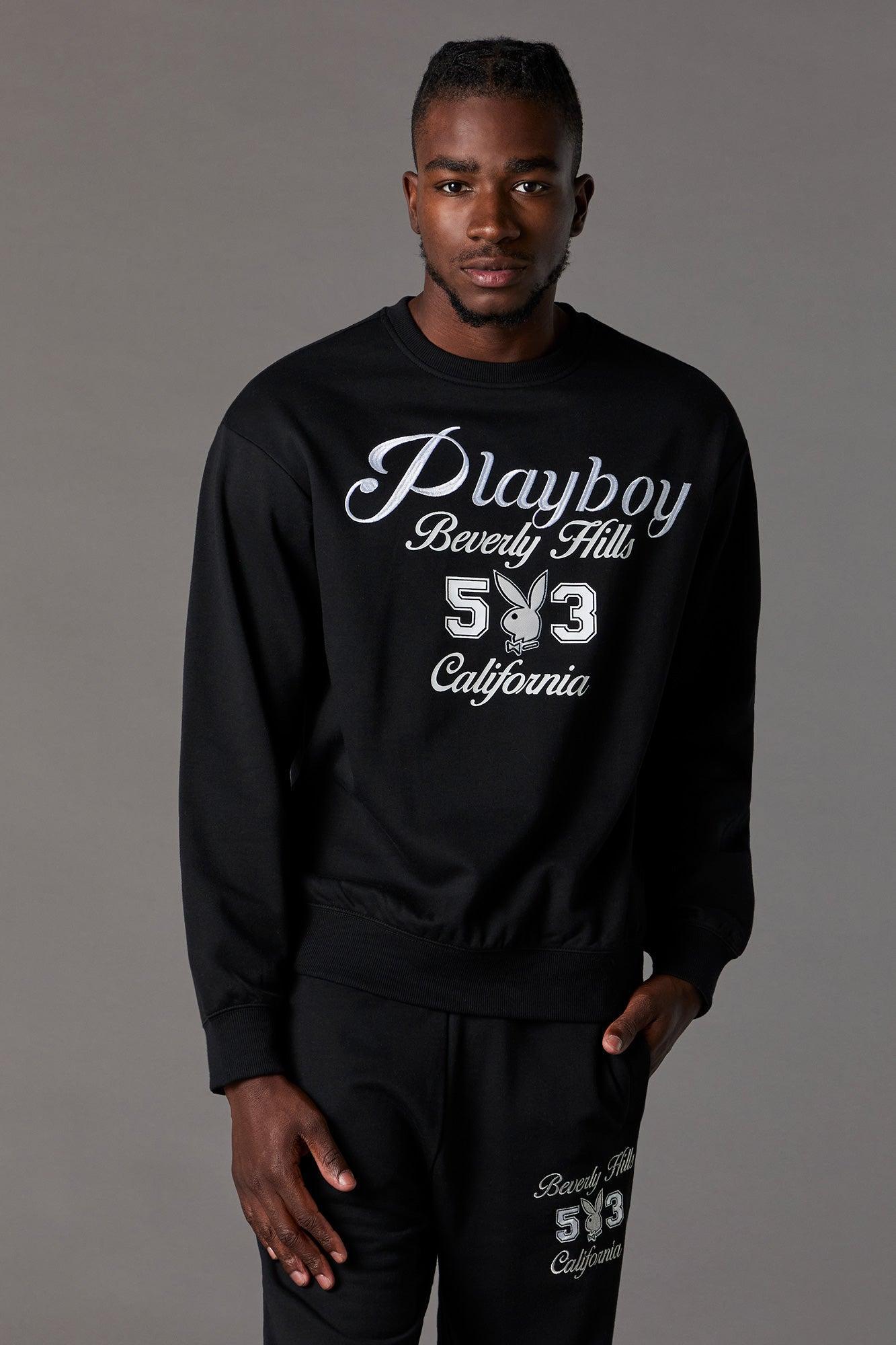 Playboy Embroidered Fleece Sweatshirt Male Product Image