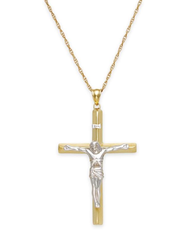 Mens Crucifix Pendant in 10k Gold Product Image