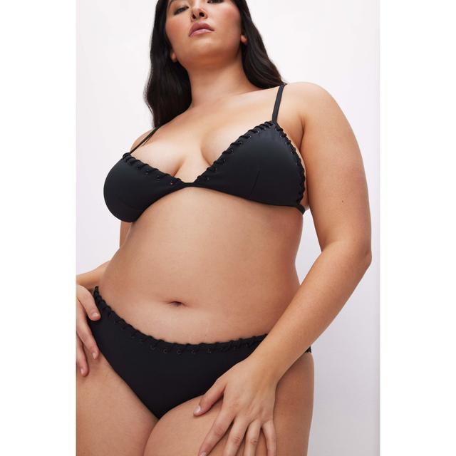 Womens Whip Stitch Compression Bikini Brief | Black, Size Small | Good American by Khlo Kardashian Product Image