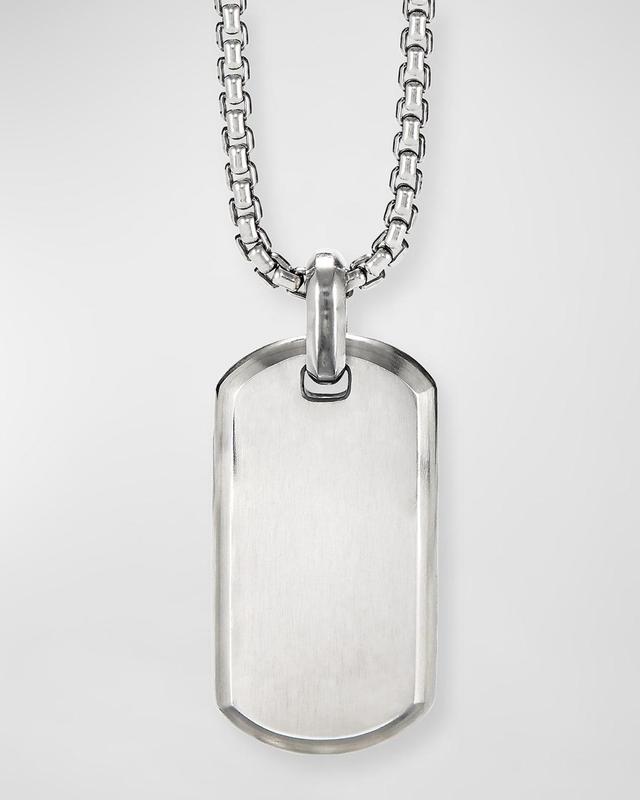 Mens The Streamline Collection Sterling Silver Tag Pendant Product Image