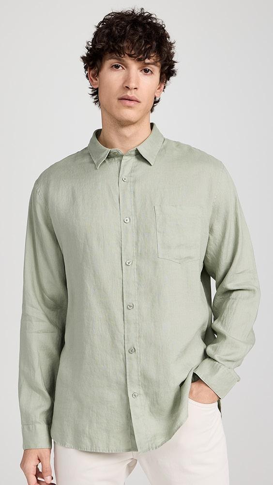 Vince Linen Long Sleeve Shirt | Shopbop Product Image