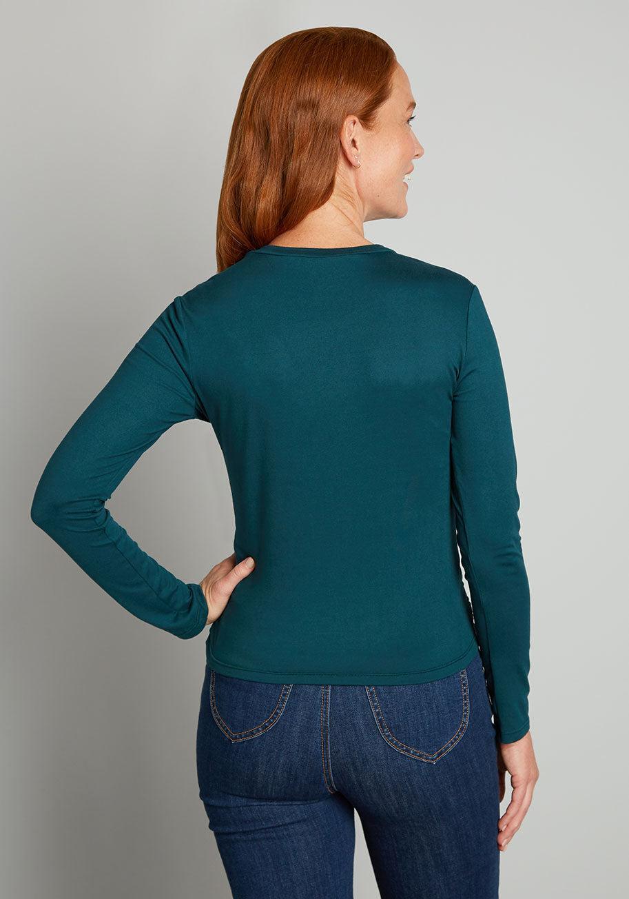 A Twist Of Fun Long Sleeve Knit Top Product Image