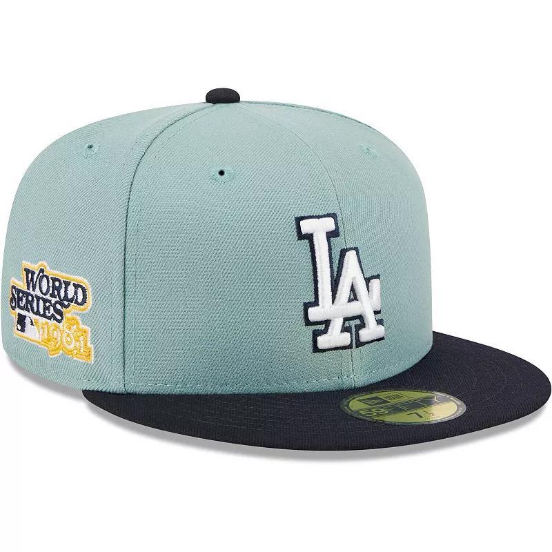 Mens New Era Blue/Navy Los Angeles Dodgers Beach Kiss 59FIFTY Fitted Hat Product Image