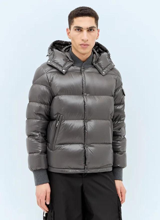 MONCLER Maljasset Short Down Jacket In Gray Product Image