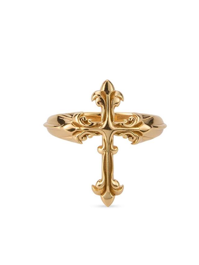 EMANUELE BICOCCHI Fleury Cross Statement Ring In Gold Product Image