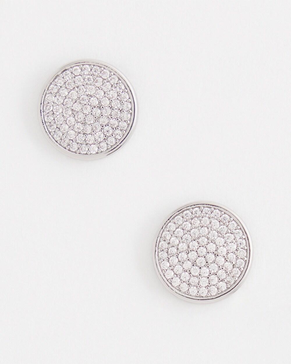 Silver Tone Pavu00E9 Stud Earrings product image