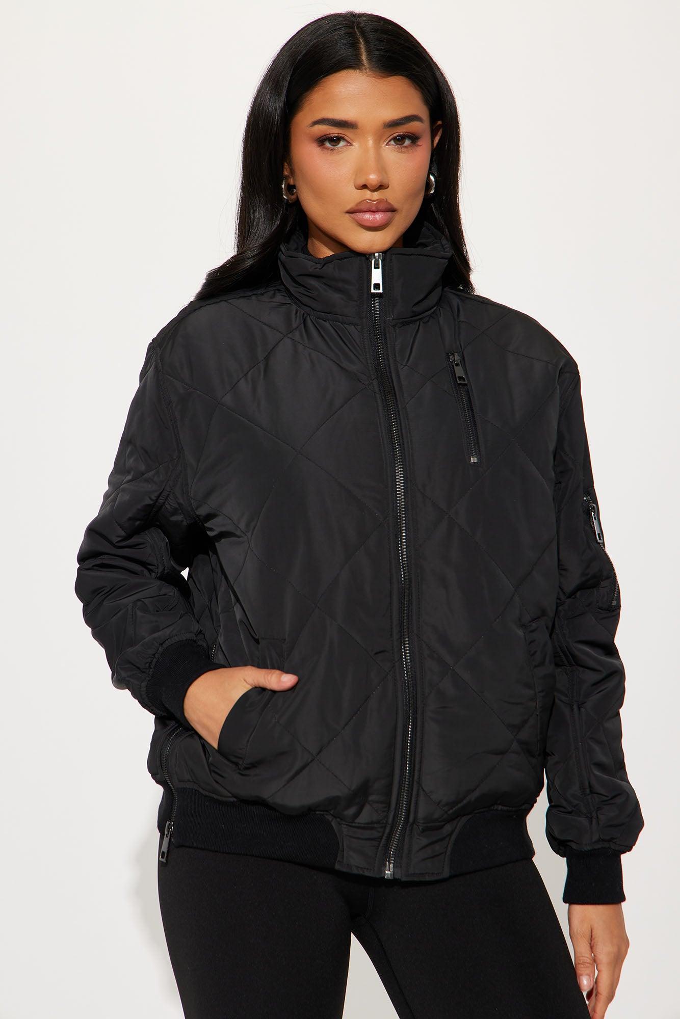 Jana Quilted Oversized Puffer Jacket - Black product image