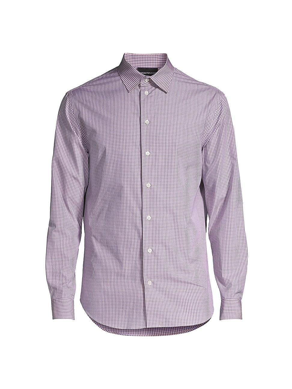 Mens Box Plaid Button-Front Shirt Product Image