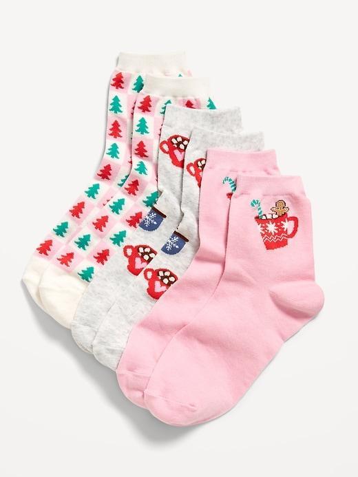 Novelty Quarter Crew Socks 3-Pack Product Image