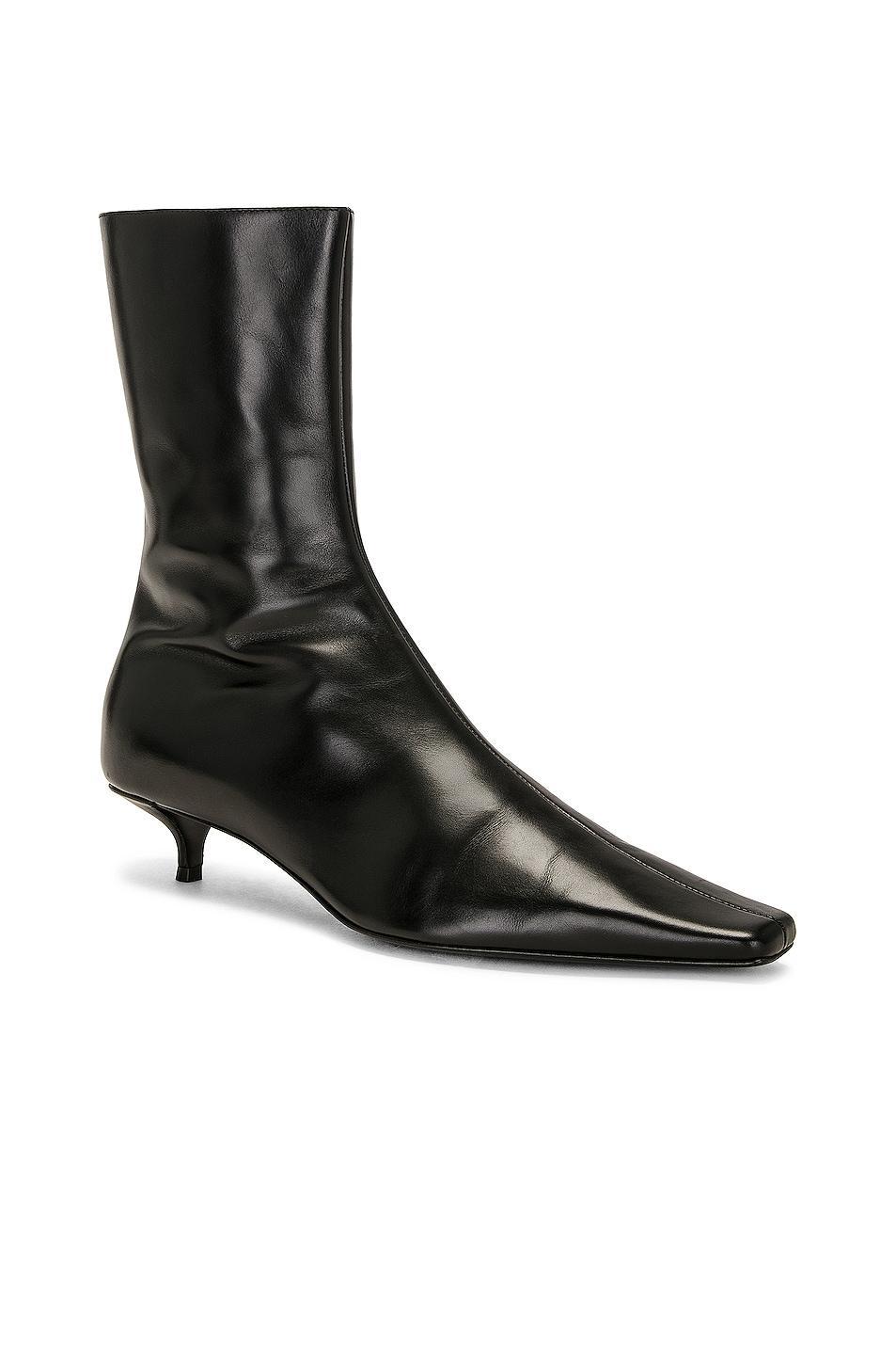 The Row Shrimpton Boot in Black - Black. Size 37 (also in 37.5). Product Image