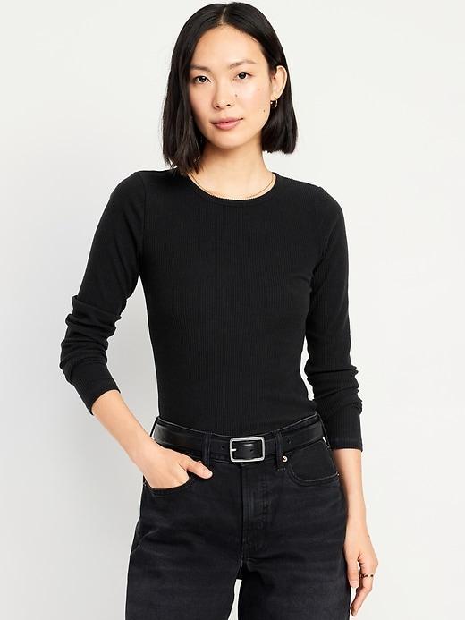 Plush-Knit Long-Sleeve T-Shirt product image