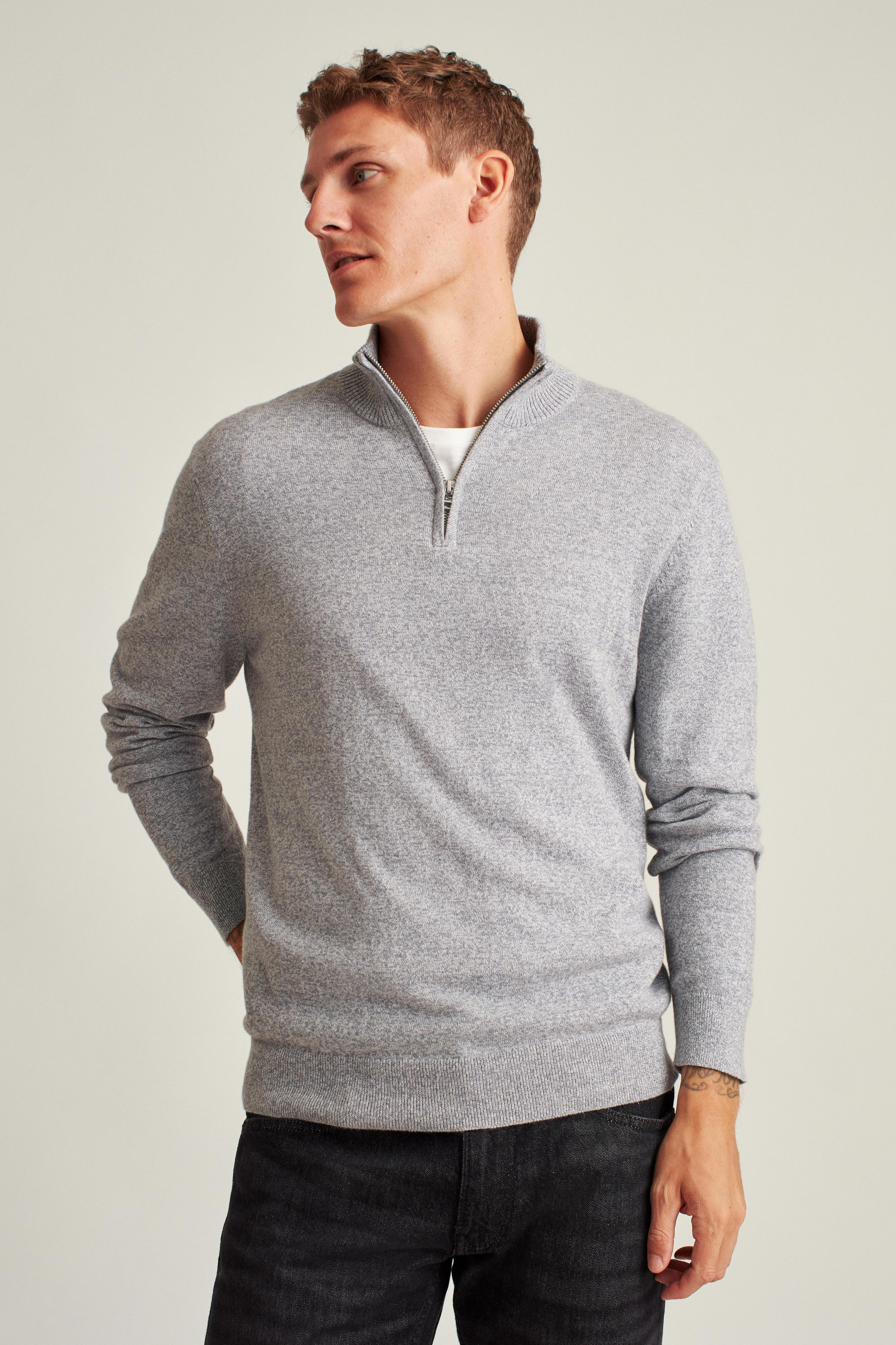 Washable Cotton Cashmere Half-Zip Product Image