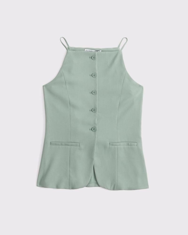 High-Neck Suiting Vest Product Image