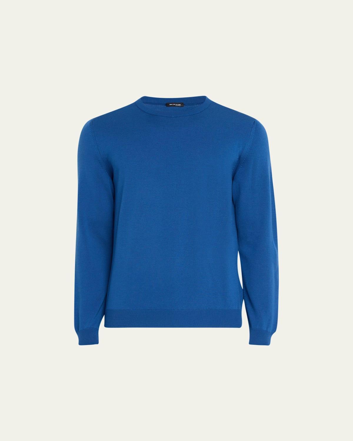 Mens Wool Knit Crewneck Sweater Product Image