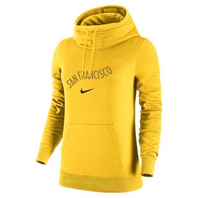 Golden State Warriors Club Fleece 2023/24 City Edition Women's Nike NBA Funnel-Neck Hoodie Product Image