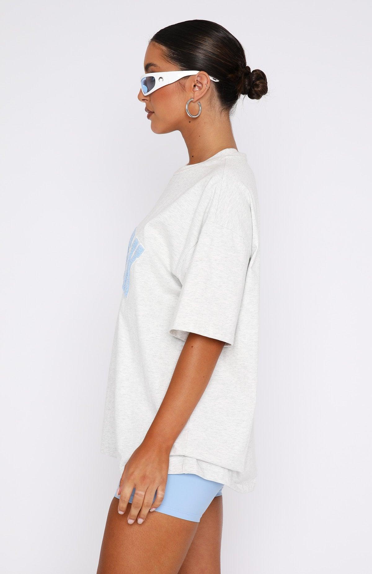 Give It Away Oversized Tee Grey Marle Product Image