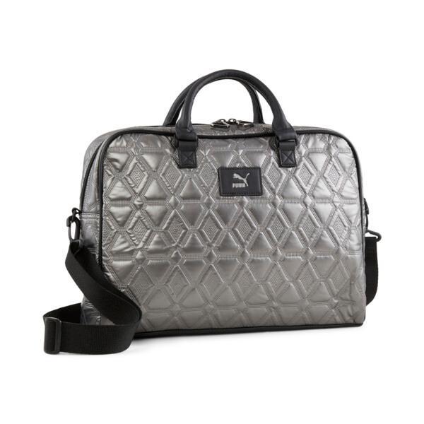 PUMA Classics Archive Women's Grip Bag in Smokey Grey/Metallic Product Image