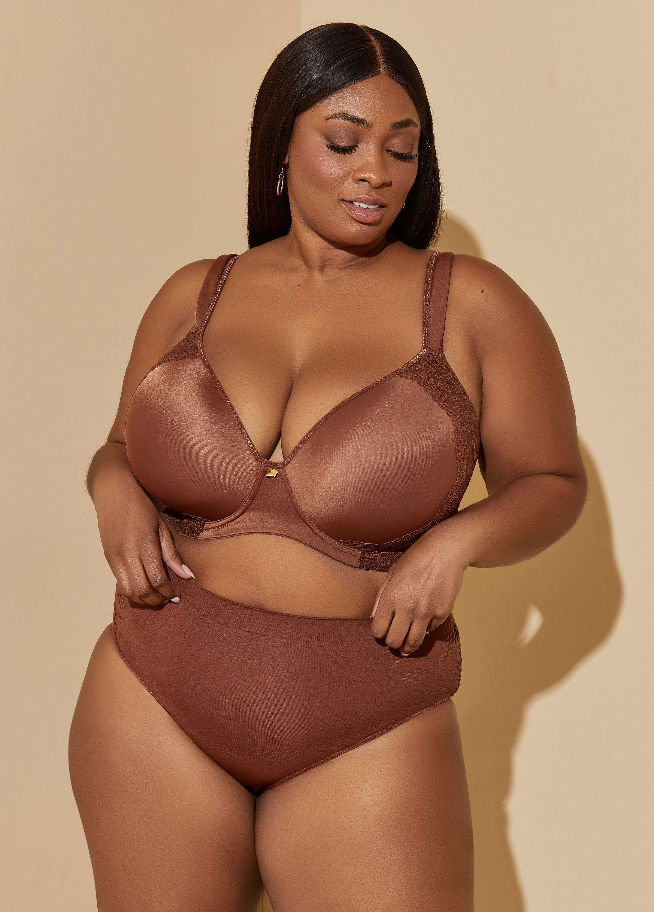 Plus Size Cutout Seamless High Waist Brief Ashley Stewart Product Image