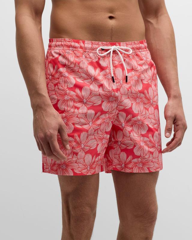 Mens Tropicale Hibiscus-Print Swim Shorts Product Image