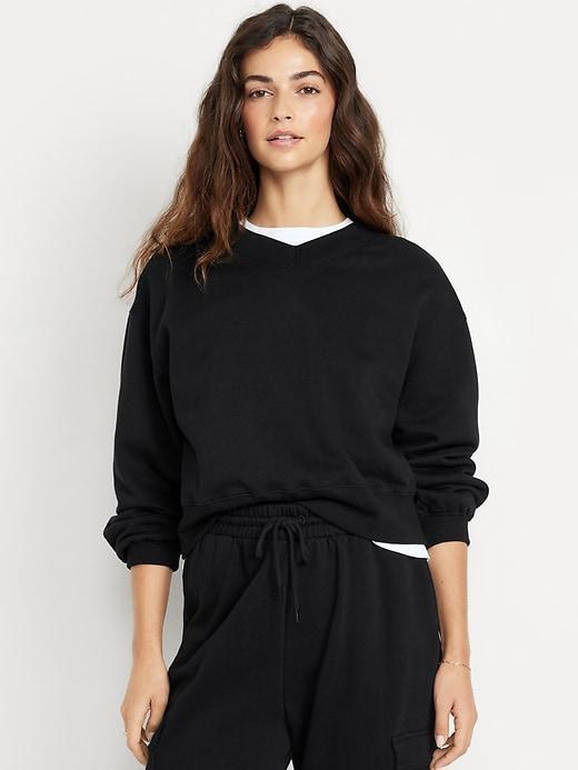 SoComfy Oversized V-Neck Sweatshirt Product Image