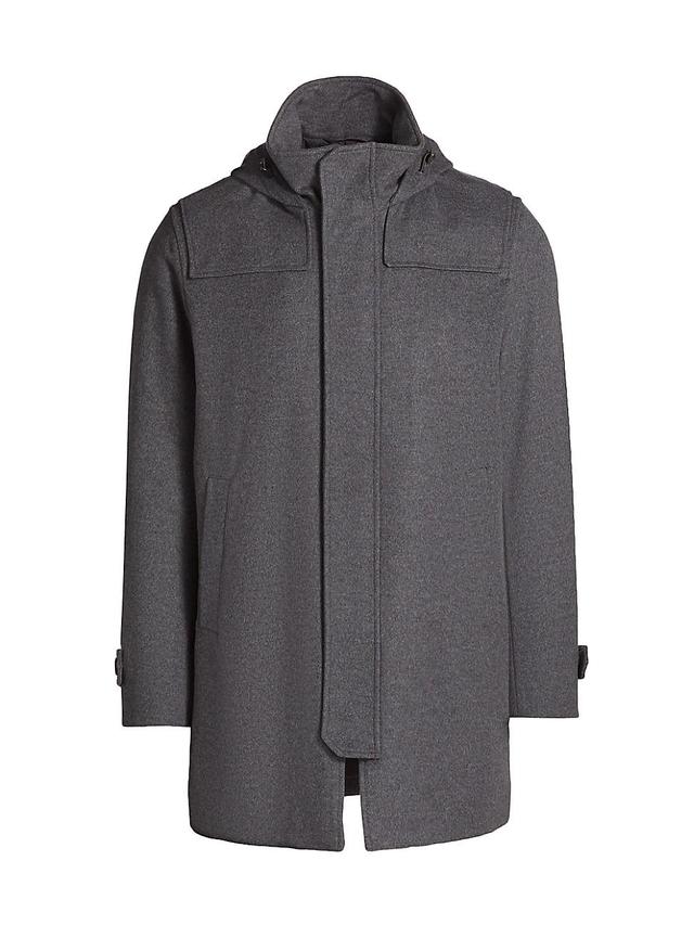 Mens Virgin Wool-Cashmere Hooded Parka Product Image