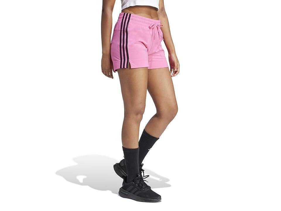 adidas Essentials Slim 3-Stripes Shorts (Pulse Magenta) Women's Shorts Product Image