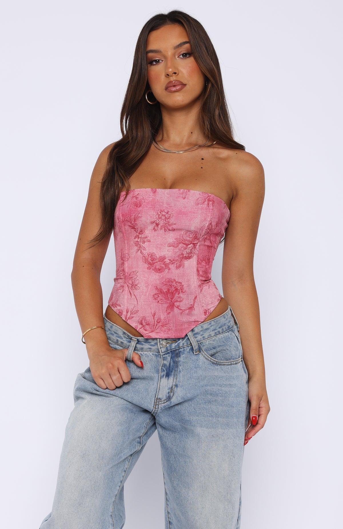 Let It Go Strapless Bustier Fuchsia Orchid Product Image